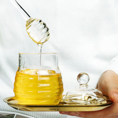 Frasco do mel do vidro de Borosilicate com Dripper Eco resistente ao calor amigável fornecedor