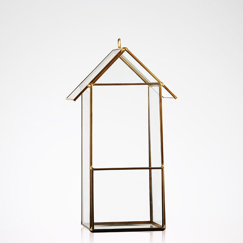 Terrarium suculento geométrico dado forma casa, recipiente da planta de ar do suporte da joia fornecedor